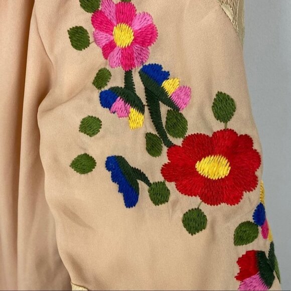 Revolve Vava by Joy Han Kaciee Off Shoulder Top Size Small Embroidered Bohemian - Picture 6 of 10